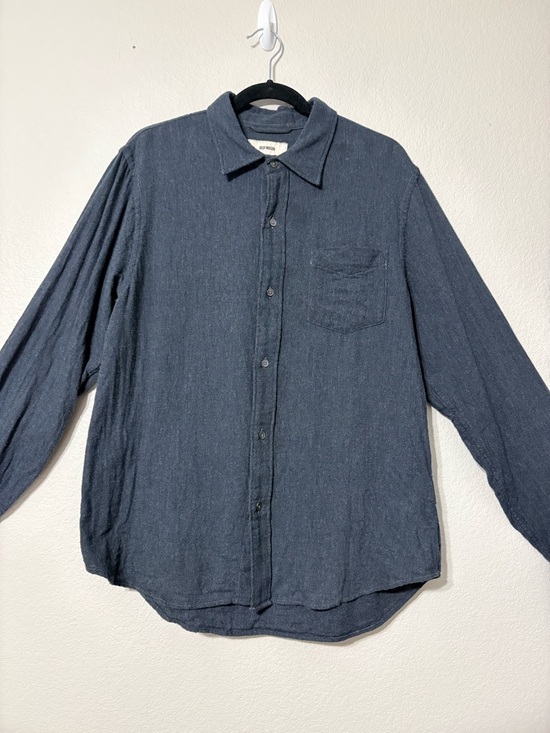 Buck Mason Other - Men’s Buck Mason Dark Charcoal Brushed Cotton Button-Down Long Sleeve Shirt L